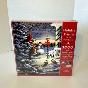 SunsOut Jigsaw Puzzle Holiday Friends Christmas Art By Mark Kness 60382 - Sealed